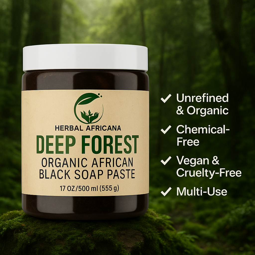 Deep Forest Organic African Black Soap Paste (Premium)