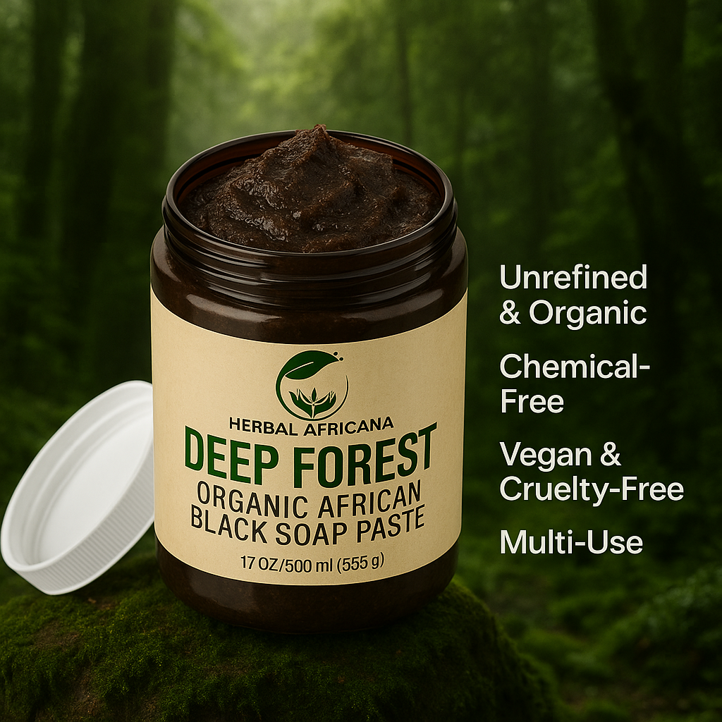 Deep Forest Organic African Black Soap Paste (Premium)